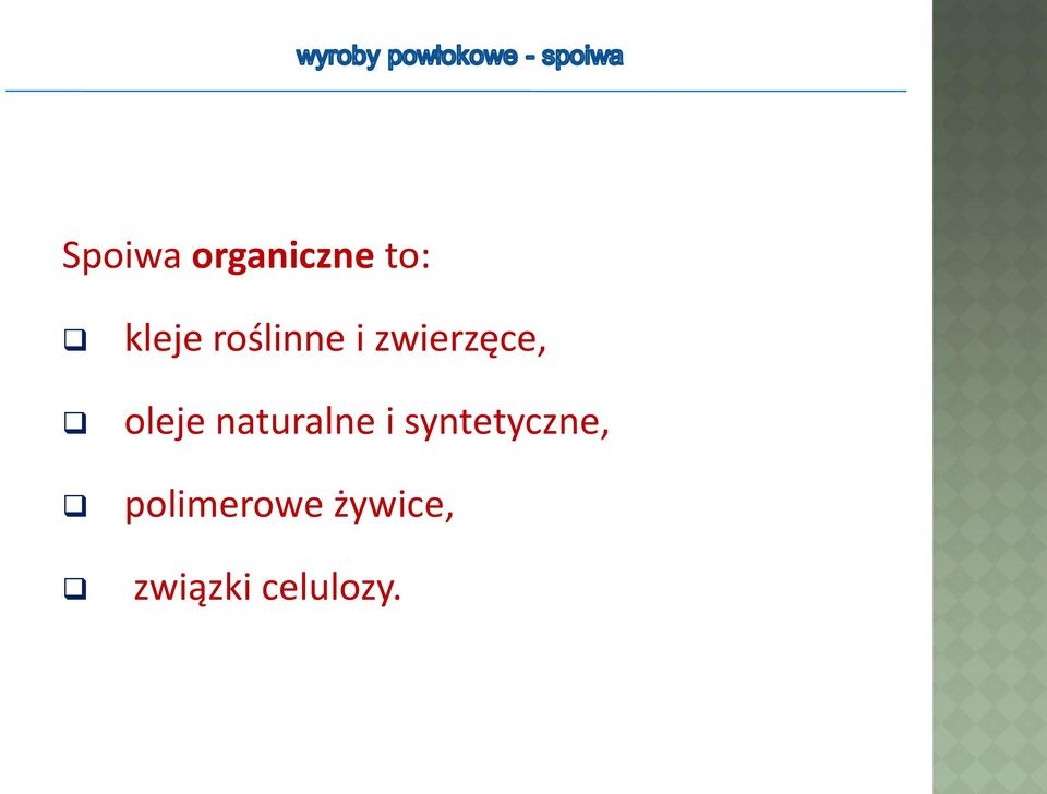 naturalne i syntetyczne,