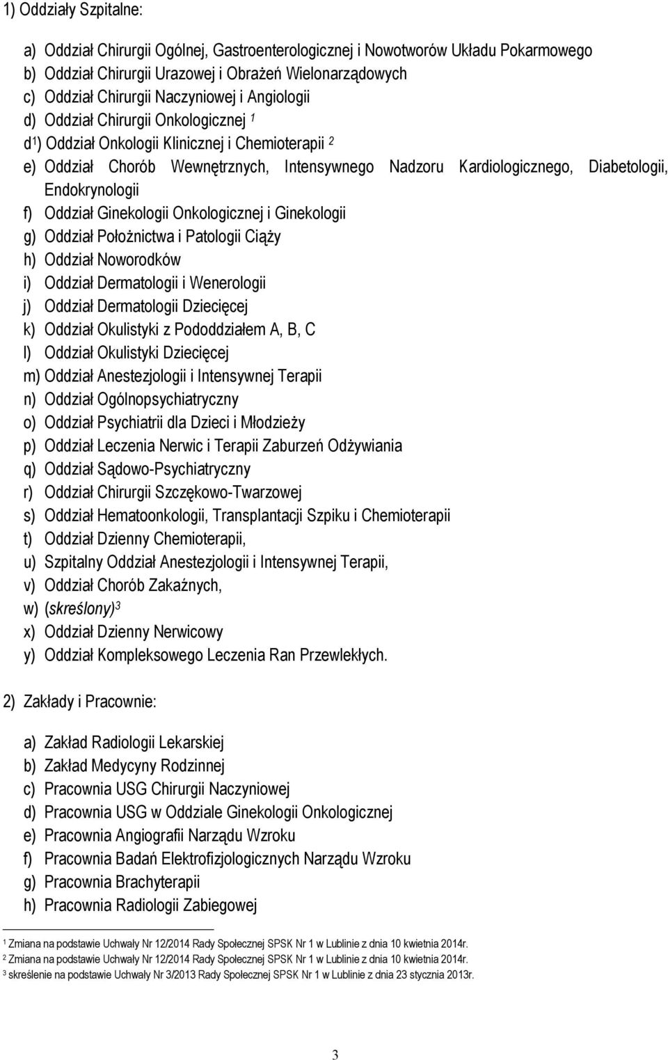 Endokrynologii f) Oddział Ginekologii Onkologicznej i Ginekologii g) Oddział Położnictwa i Patologii Ciąży h) Oddział Noworodków i) Oddział Dermatologii i Wenerologii j) Oddział Dermatologii