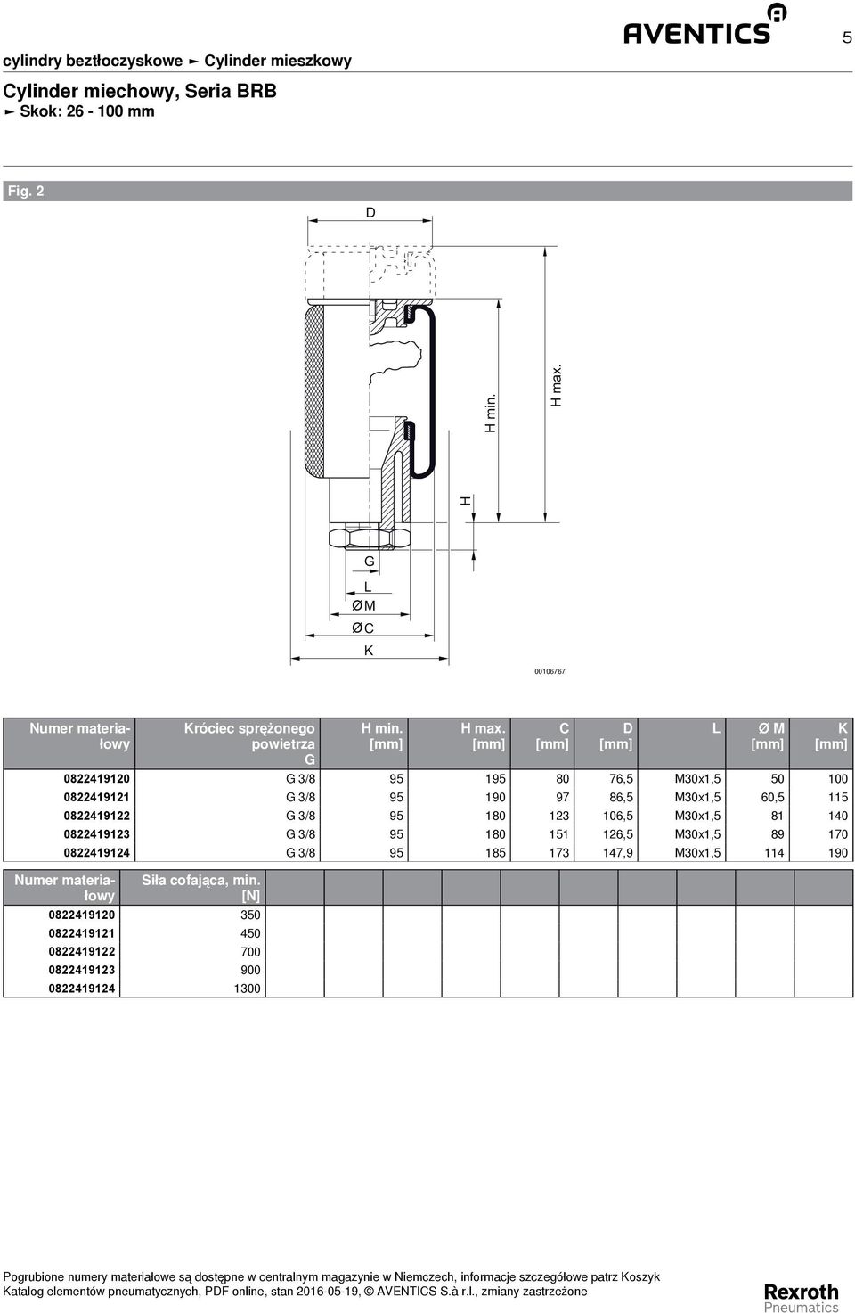 C D Ø M 0822419120 3/8 95 195 80 76,5 M30x1,5 50 100 0822419121 3/8 95 190 97 86,5 M30x1,5 60,5 115 0822419122 3/8 95