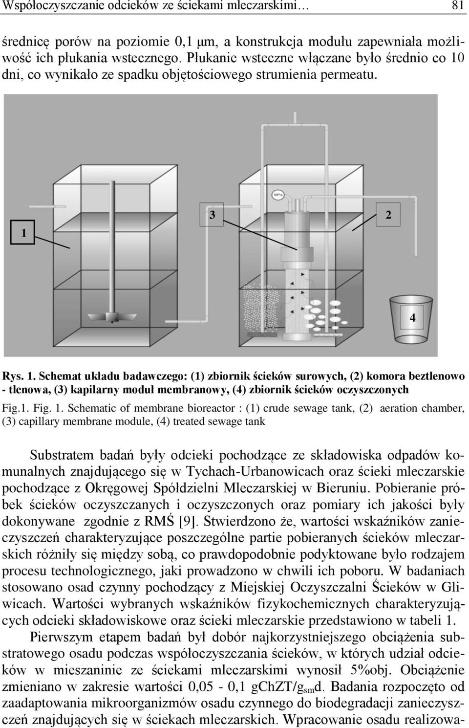 dni, co wynikało ze spadku objętościowego strumienia permeatu. 1 