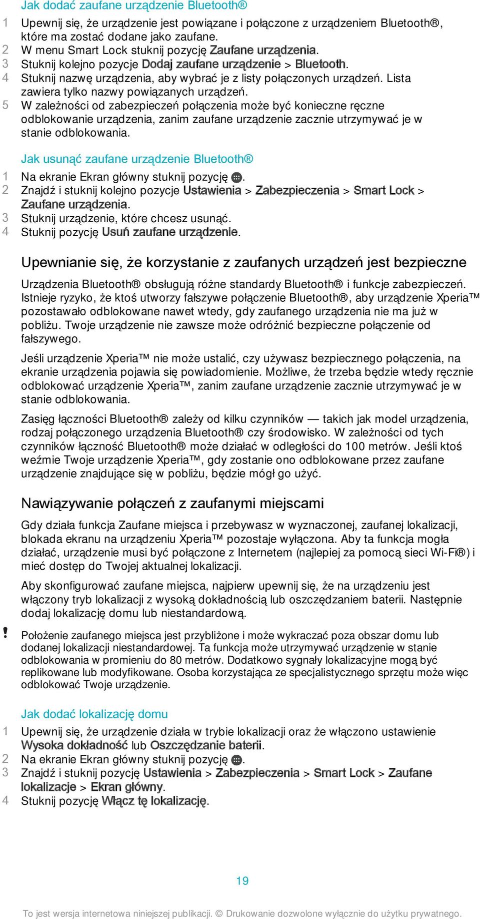 Lista zawiera tylko nazwy powiązanych urządzeń.