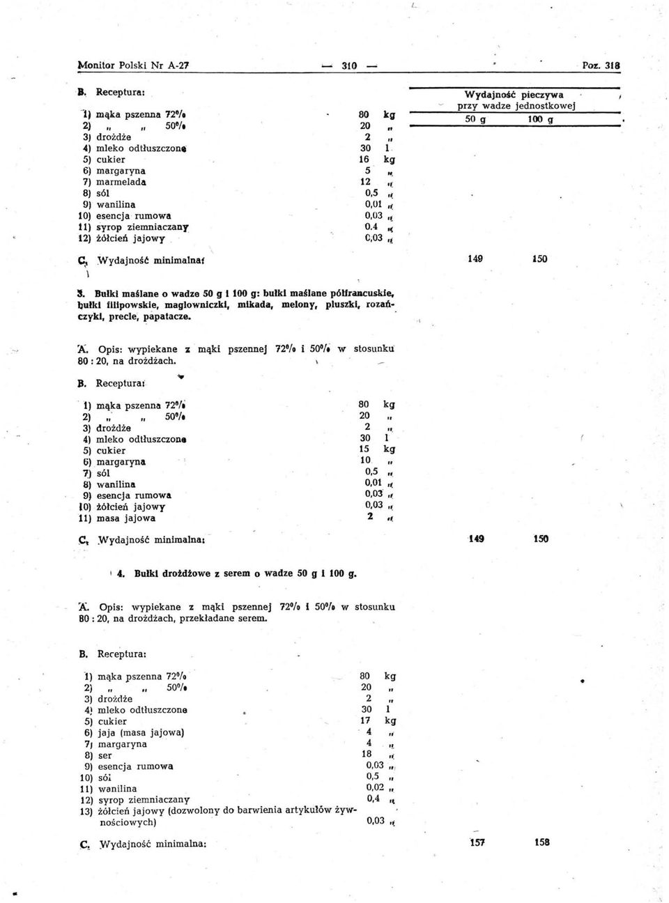 30 l 16 kg 5,,!, 1 Ir, 0,5 I( 0,01 I( 0,03 It 0.4 o( 0;03 l! 50 g 100 g 'c,. Wydajność minimalnaf \ 3. Bulki maślane o wadze 50 g I 100 g: bułki maślane póhraacuslde.