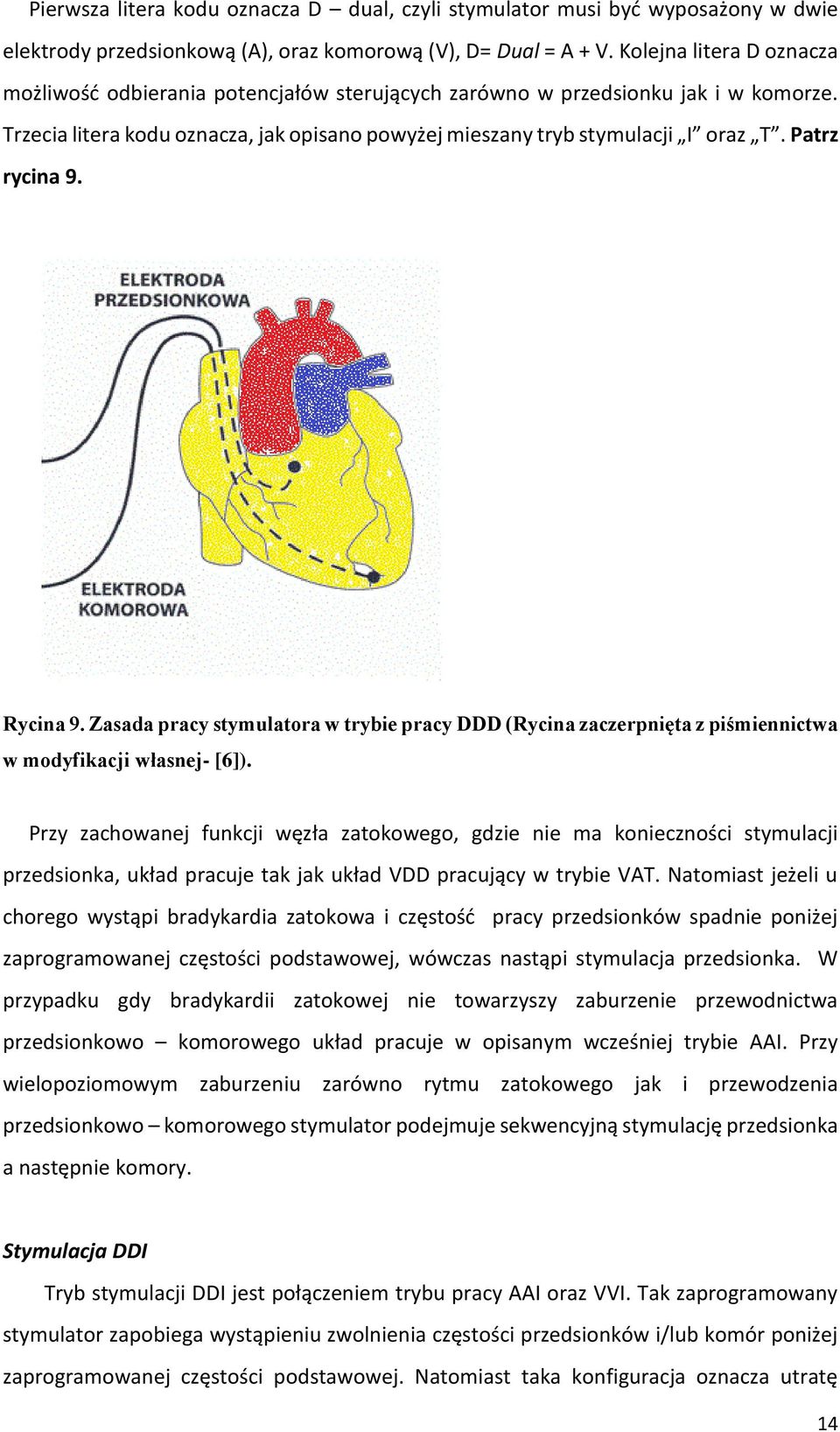 Patrz rycina 9. Rycina 9. Zasada pracy stymulatora w trybie pracy DDD (Rycina zaczerpnięta z piśmiennictwa w modyfikacji własnej- [6]).