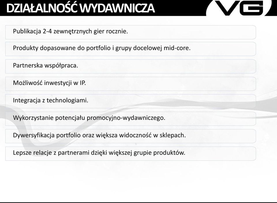 Możliwość inwestycji w IP. Integracja z technologiami.