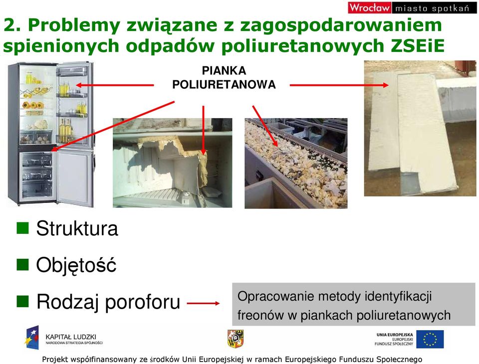 POLIURETANOWA Struktura Objętość Rodzaj poroforu