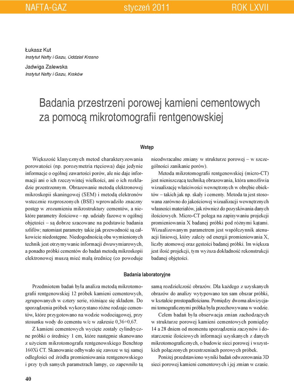 porozymetria rtęciowa) daje jedynie informacje o ogólnej zawartości porów, ale nie daje informacji ani o ich rzeczywistej wielkości, ani o ich rozkładzie przestrzennym.