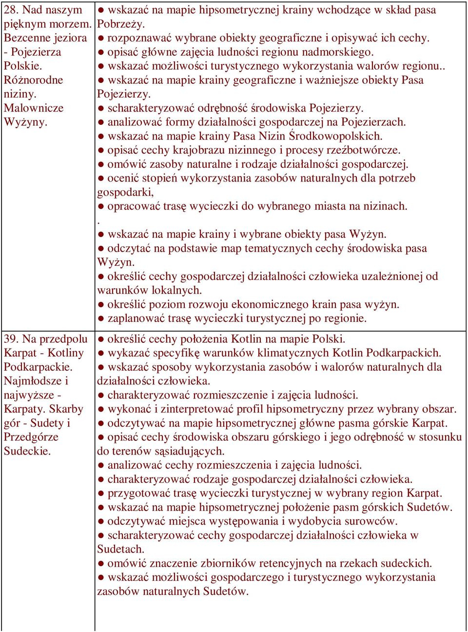 opisać główne zajęcia ludności regionu nadmorskiego. wskazać możliwości turystycznego wykorzystania walorów regionu.. wskazać na mapie krainy geograficzne i ważniejsze obiekty Pasa Pojezierzy.