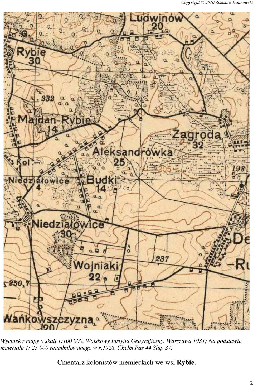 Warszawa 1931; Na podstawie materiału 1: 25 000