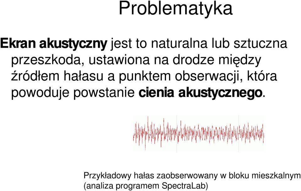 obserwacji, która powoduje powstanie cienia akustycznego.