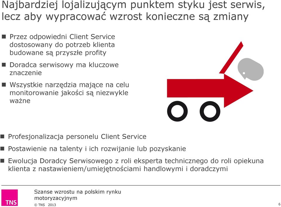 monitorowanie jakości są niezwykle ważne Profesjonalizacja personelu Client Service Postawienie na talenty i ich rozwijanie lub