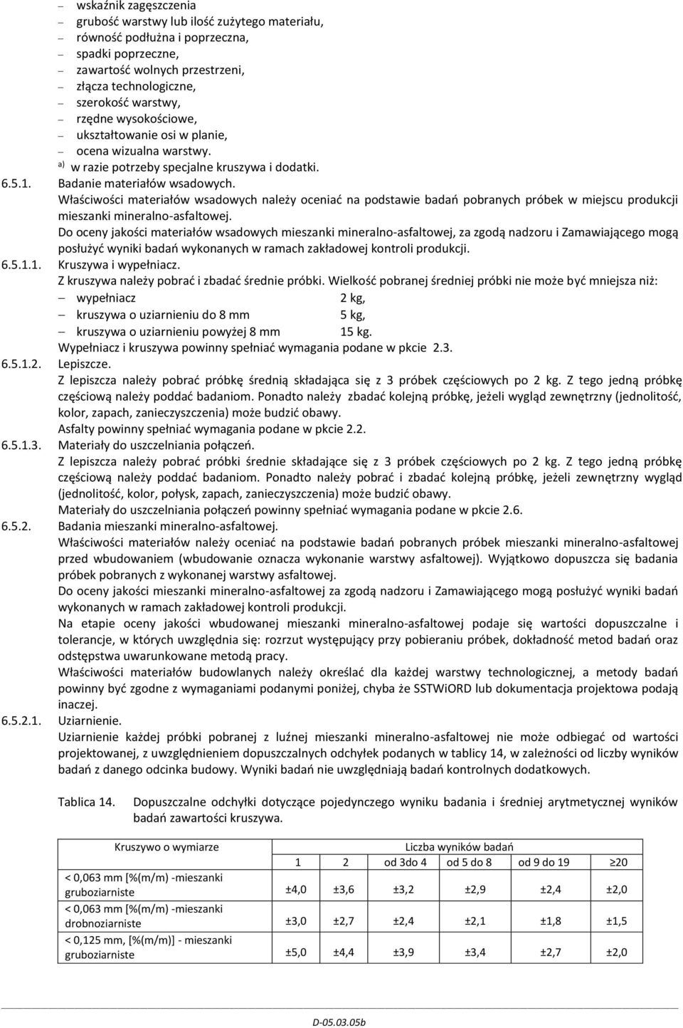 Właściwości materiałów wsadowych należy oceniać na podstawie badań pobranych próbek w miejscu produkcji mieszanki mineralno-asfaltowej.