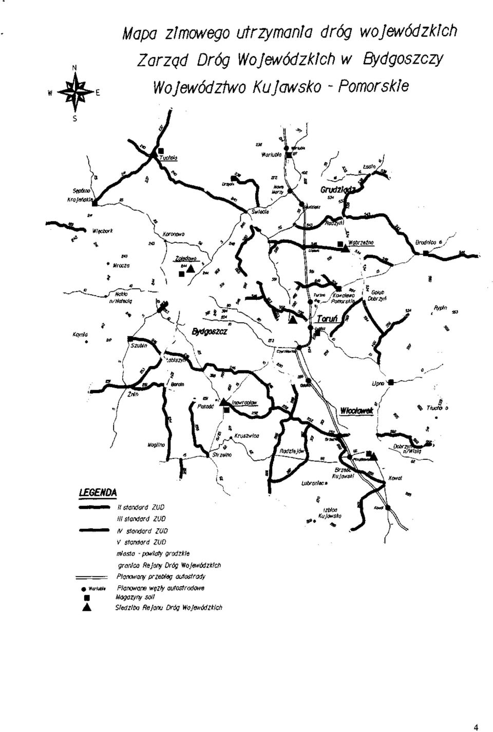 standard ZUD ZUD miasta powiaty grodzkie granica Rejony Dróg Wojewódzkich Planowany