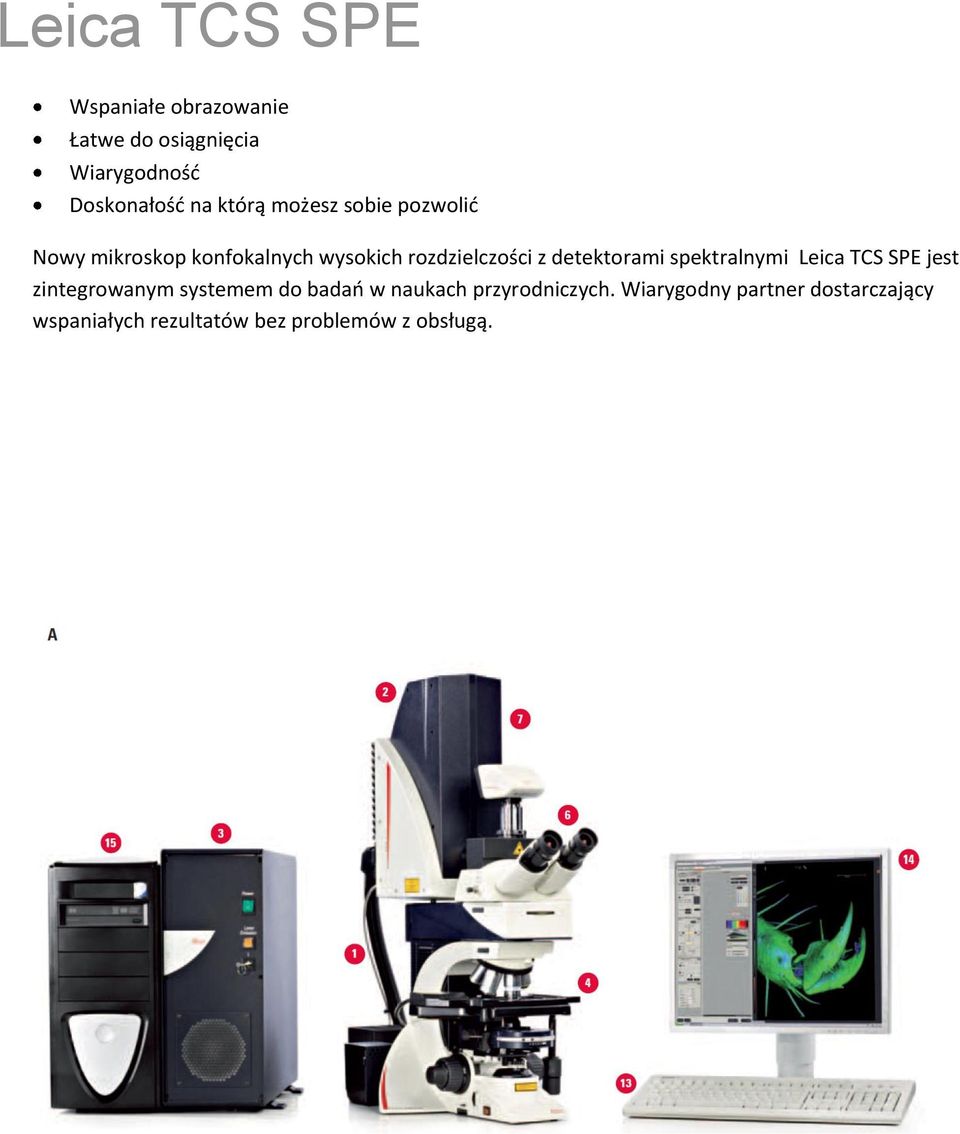 detektorami spektralnymi Leica TCS SPE jest zintegrowanym systemem do badań w naukach