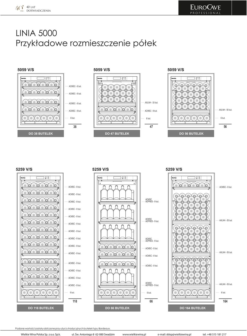 56 DO 47 BUTELEK 5259 V/S DO 56 BUTELEK 5259 V/S 5259 V/S ACMSC AOPRES - 9 but. ACMSC AOPRES - 9 but. AXLNH - 50 but.