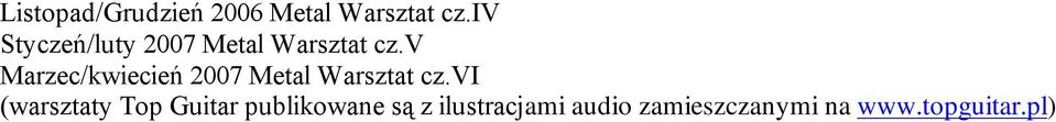 v Marzec/kwiecień 2007 Metal Warsztat cz.