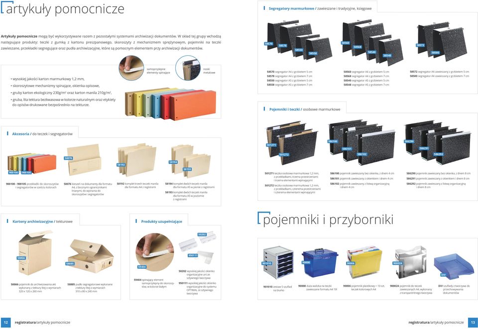 archiwizacyjne, które są pomocnym elementem przy archiwizacji dokumentów.