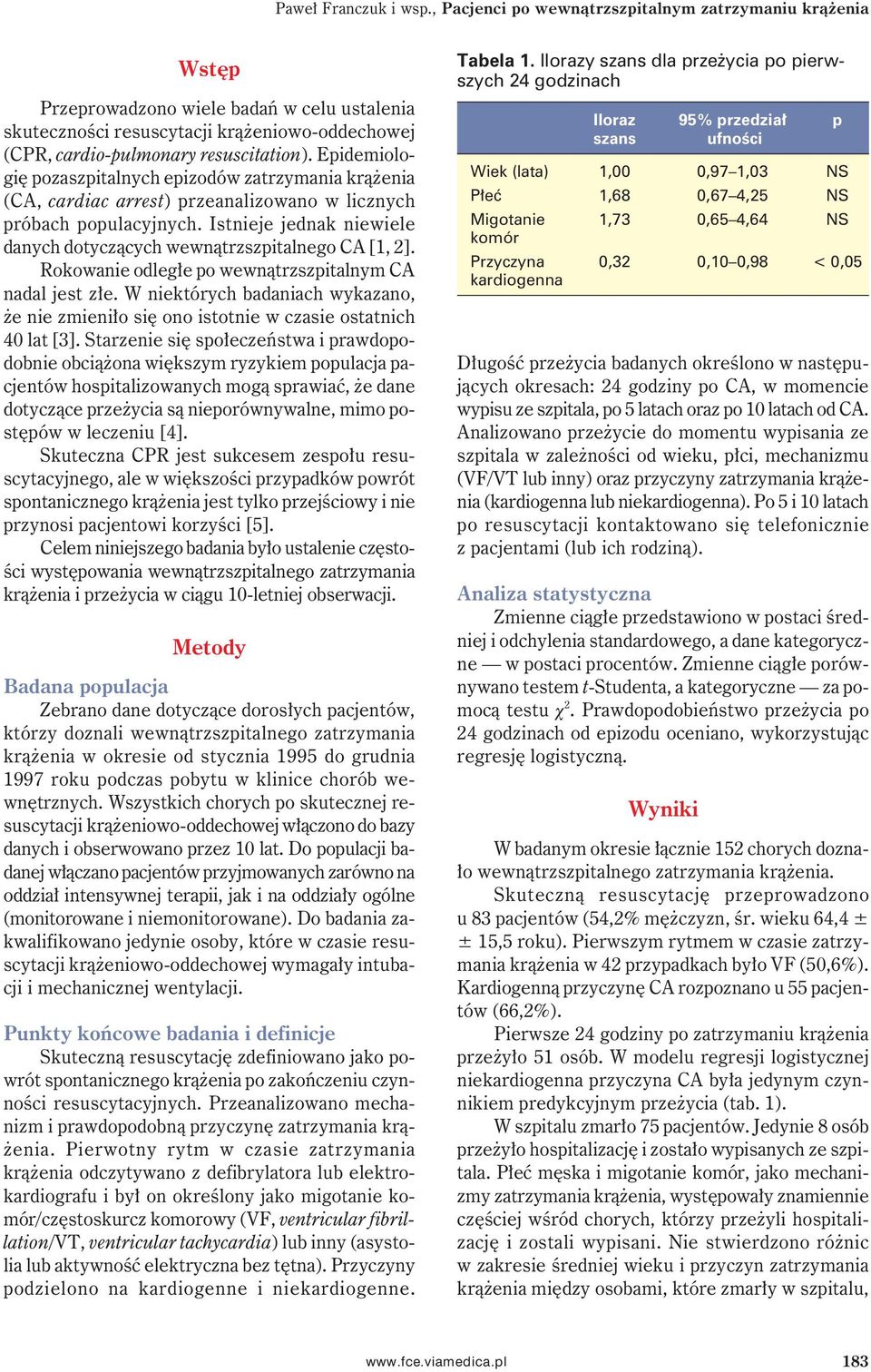 Epidemiologię pozaszpitalnych epizodów zatrzymania krążenia (CA, cardiac arrest) przeanalizowano w licznych próbach populacyjnych.