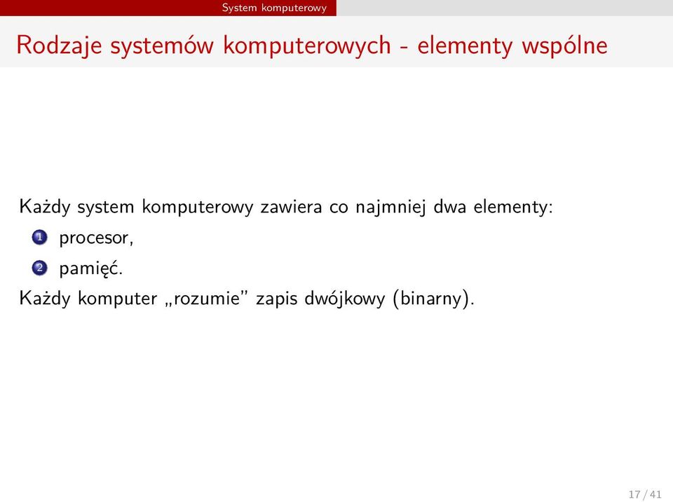 zawiera co najmniej dwa elementy: 1 procesor, 2