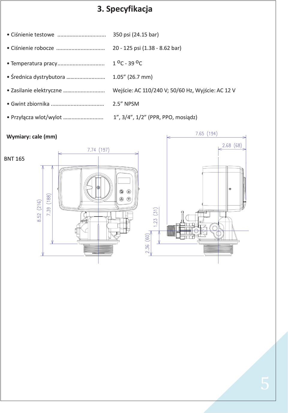 .. 350 psi (24.15 bar) 20-125 psi (1.38-8.62 bar) 1 o C - 39 o C 1.05 (26.