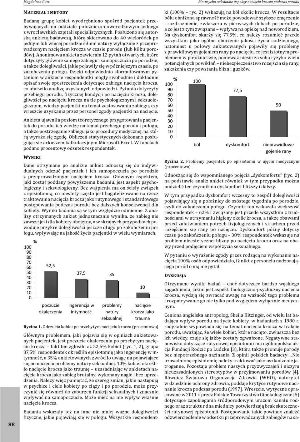 Anonimowa ankieta zawierała 12 pytań otwartych, które dotyczyły głównie samego zabiegu i samopoczucia po porodzie, a także dolegliwości, jakie pojawiły się w późniejszym czasie, po zakończeniu połogu.