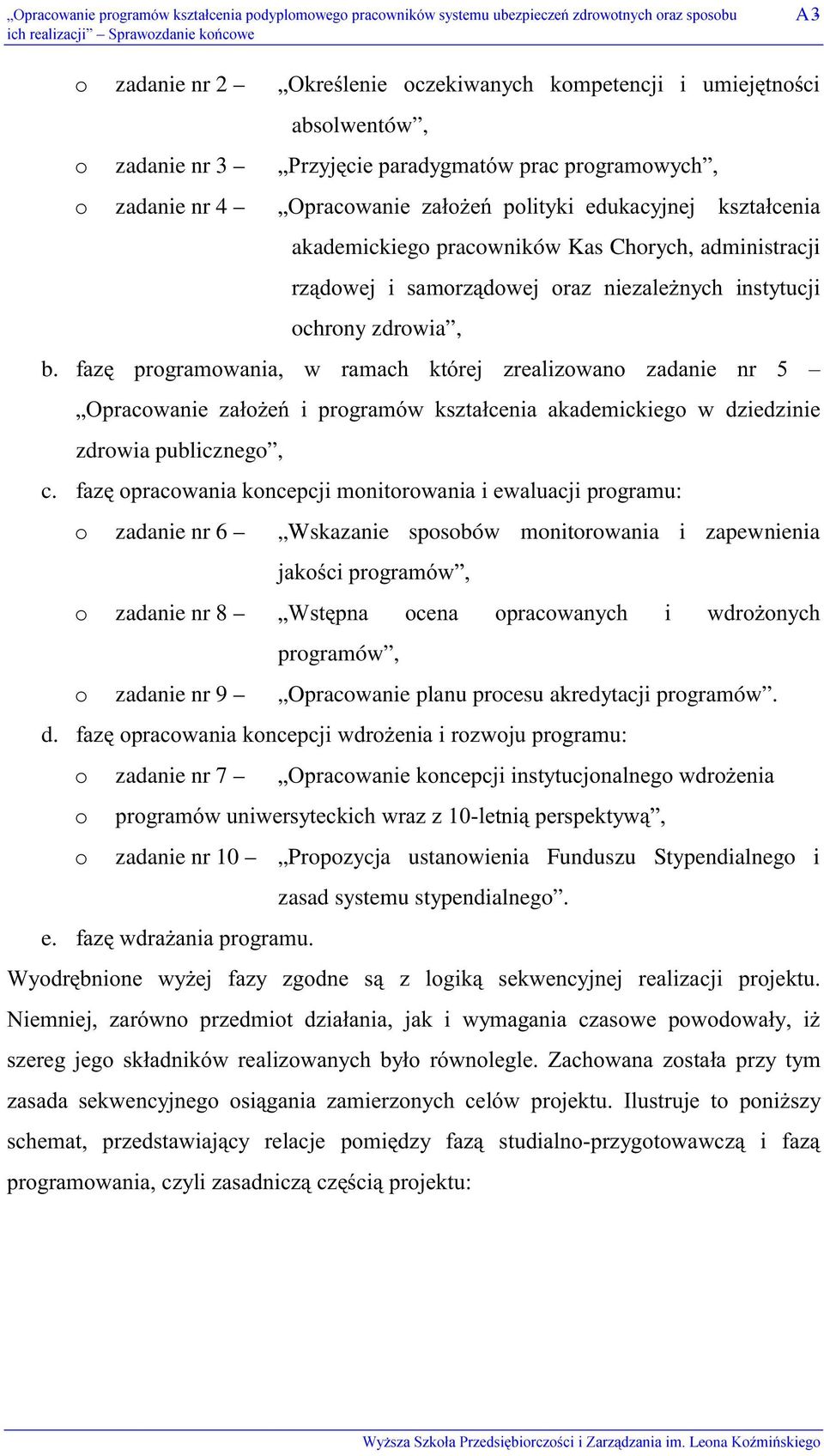 - programów, o zadanie nr 9 Opracowanie planu procesu akredytacji programów. d. *.! #!!)/ ),$,9 o zadanie nr 7 >! #!!) ',!) + $/ o $5, '!#!-BC;+ 0#'0?