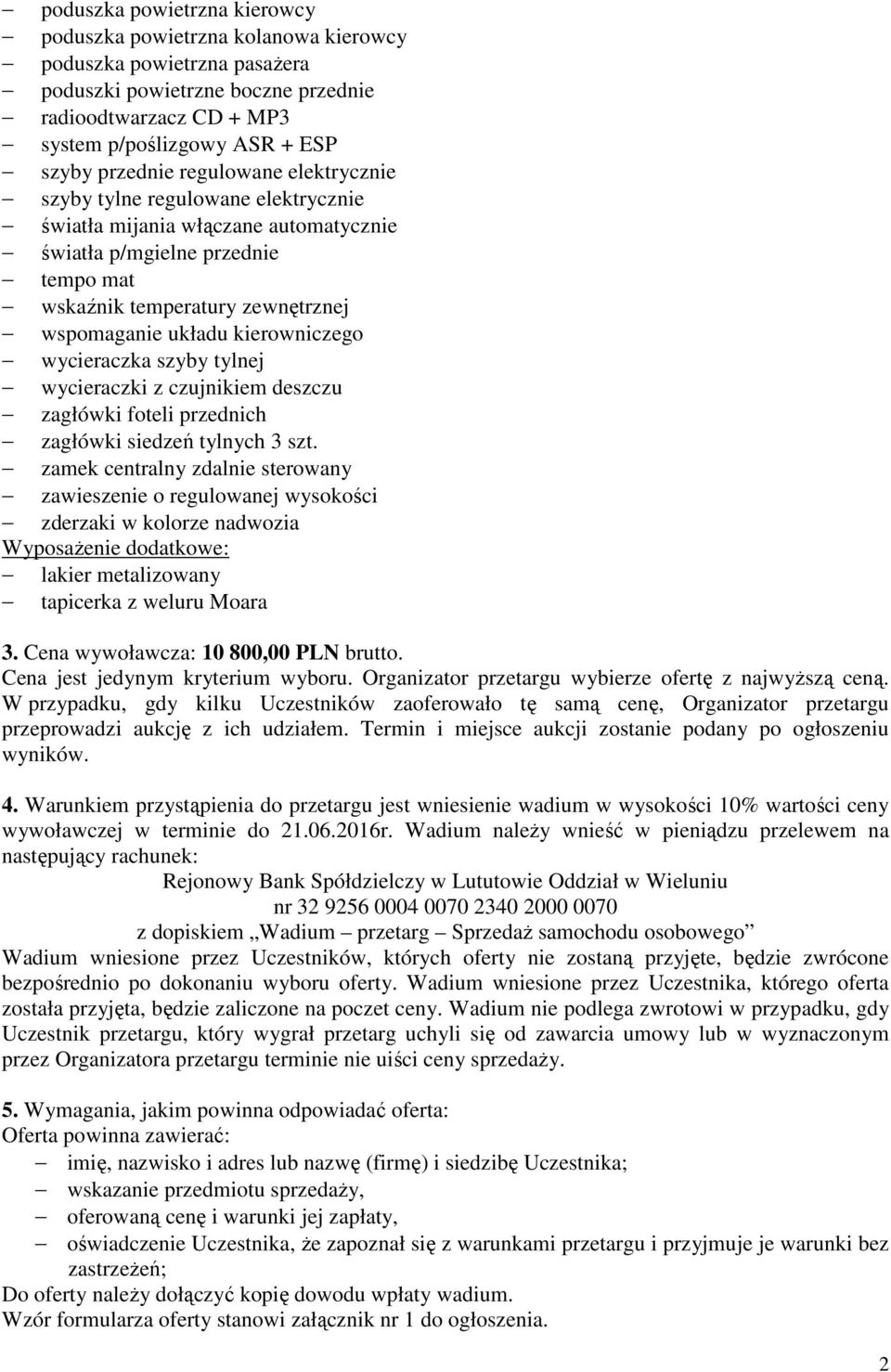 kierowniczego wycieraczka szyby tylnej wycieraczki z czujnikiem deszczu zagłówki foteli przednich zagłówki siedzeń tylnych 3 szt.