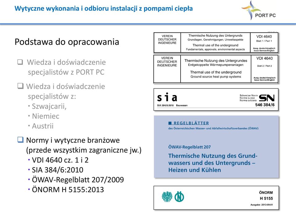 Austrii Normy i wytyczne branżowe (przede wszystkim zagraniczne jw.