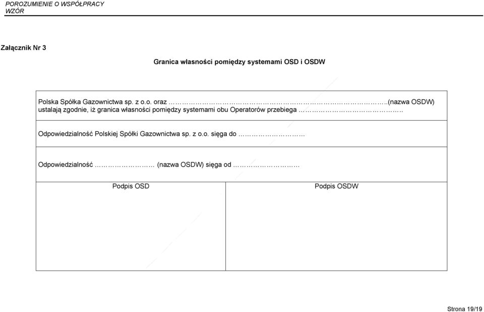 .(nazwa OSDW) ustalają zgodnie, iż granica własności pomiędzy systemami obu