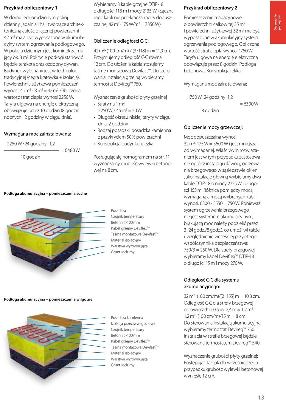 Budynek wykonany jest w technologii tradycyjnej (cegła kratówka + izolacja). Powierzchnia użytkowa pomieszczeń wynosi: 45 m 2-3 m 2 = 42 m 2. Obliczona wartość strat ciepła wynosi 2250 W.