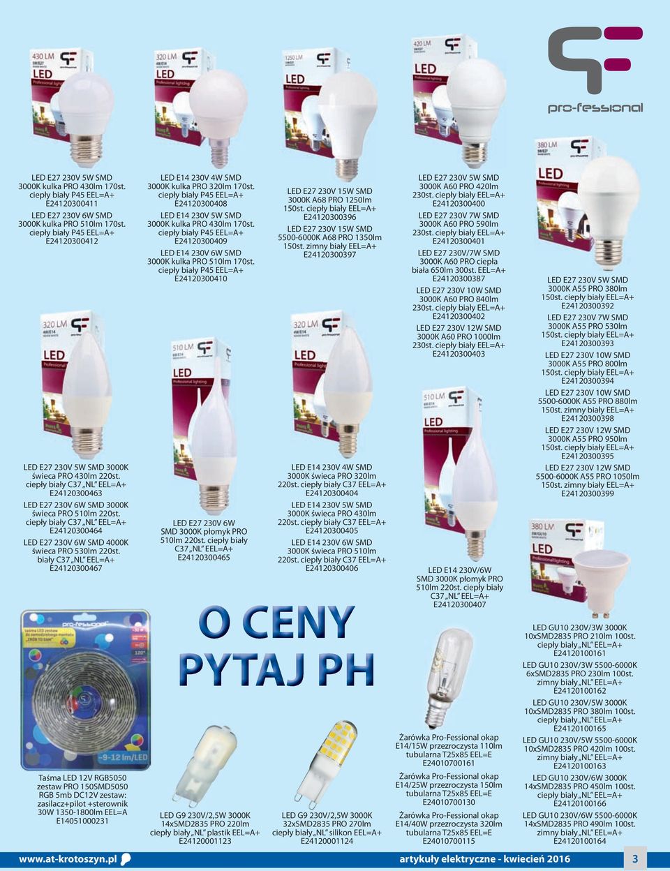 ciepły biały C37 NL EEL=A+ E24120300464 LED E27 230V 6W SMD 4000K świeca PRO 530lm 220st.