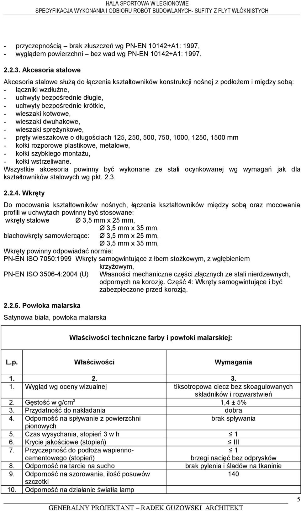 wieszaki kotwowe, - wieszaki dwuhakowe, - wieszaki sprężynkowe, - pręty wieszakowe o długościach 125, 250, 500, 750, 1000, 1250, 1500 mm - kołki rozporowe plastikowe, metalowe, - kołki szybkiego