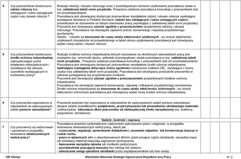 Powyższe ustalenia pracodawca konsultuje z pracownikami (lub ich przedstawicielami).