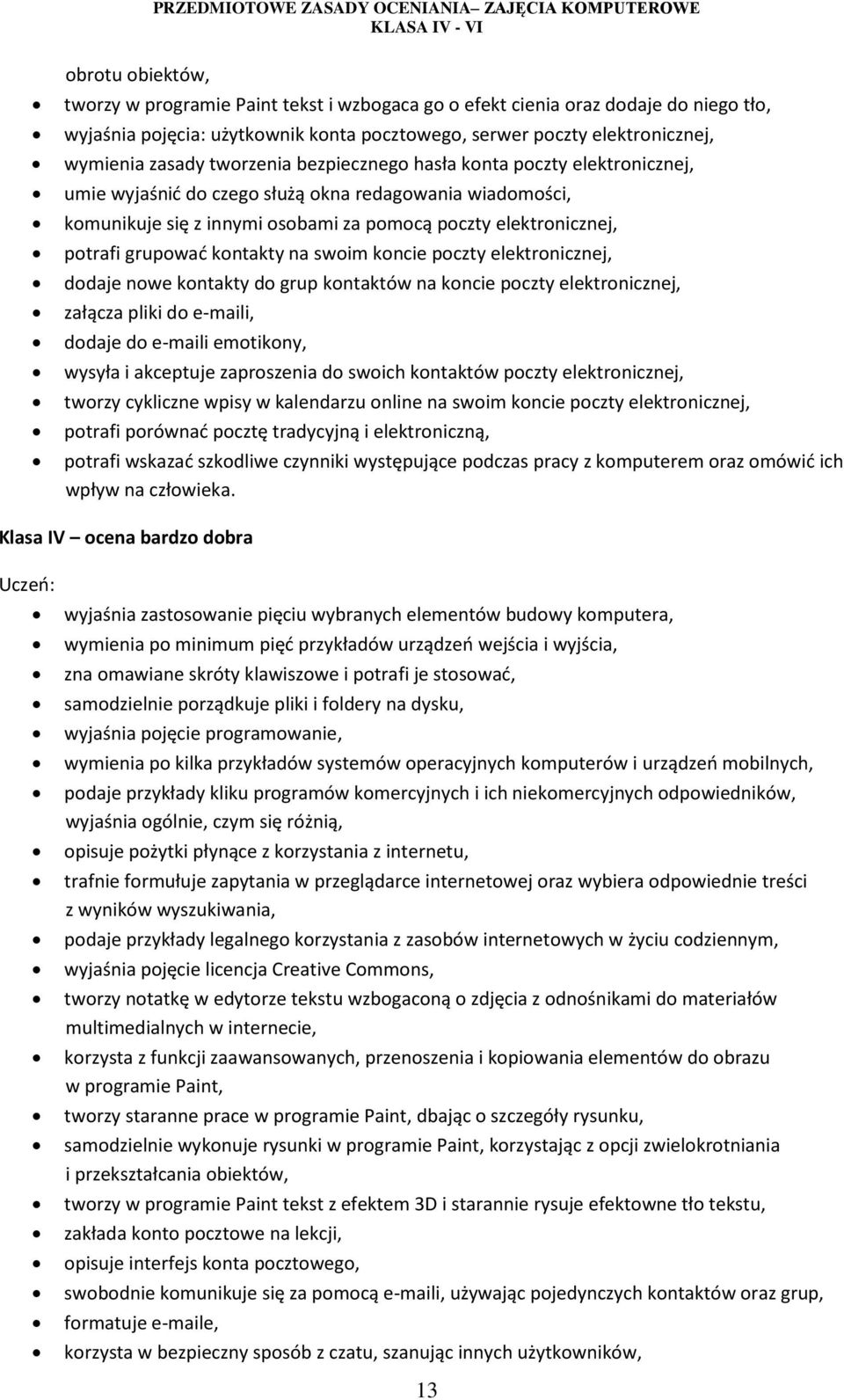 kontakty na swoim koncie poczty elektronicznej, dodaje nowe kontakty do grup kontaktów na koncie poczty elektronicznej, załącza pliki do e-maili, dodaje do e-maili emotikony, wysyła i akceptuje