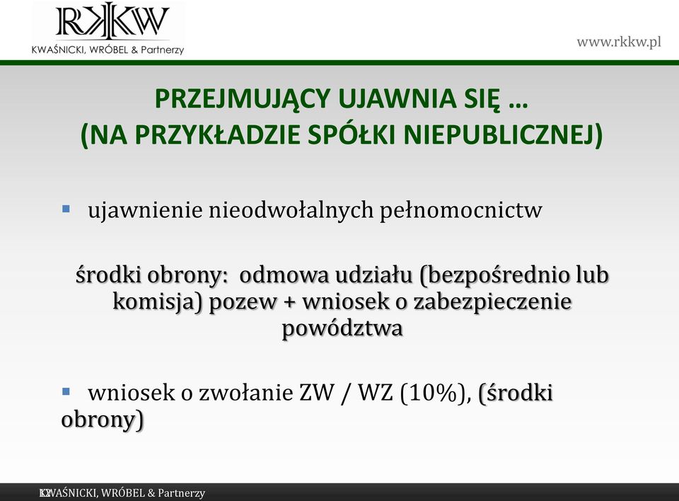 (bezpośrednio lub komisja) pozew + wniosek o zabezpieczenie powództwa