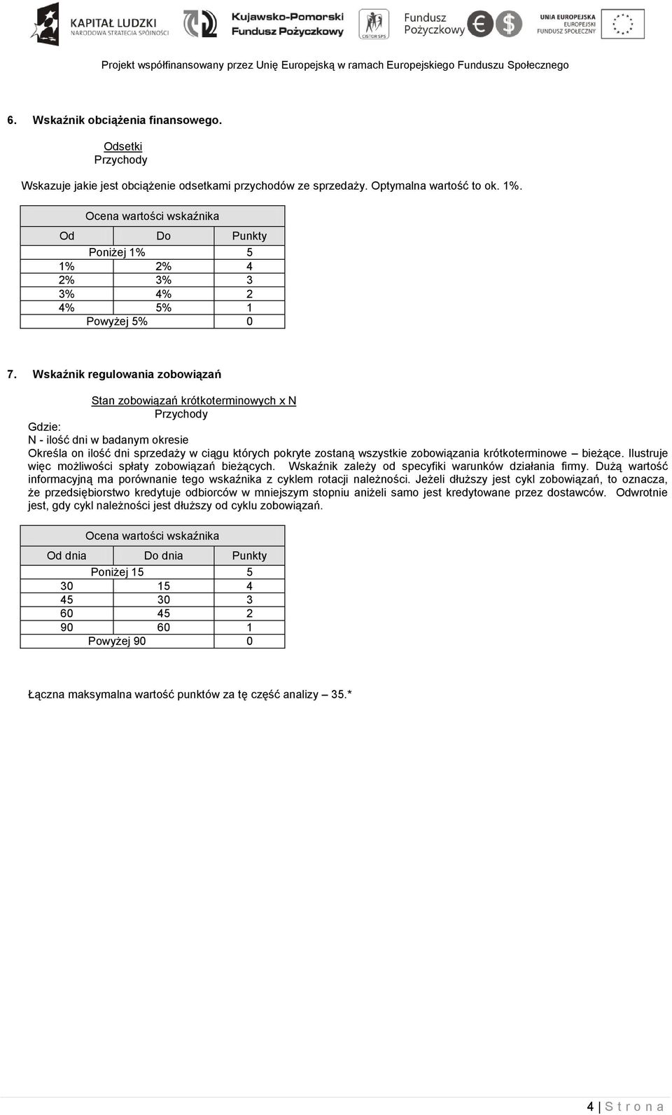 krótkoterminowe bieżące. Ilustruje więc możliwości spłaty zobowiązań bieżących. Wskaźnik zależy od specyfiki warunków działania firmy.