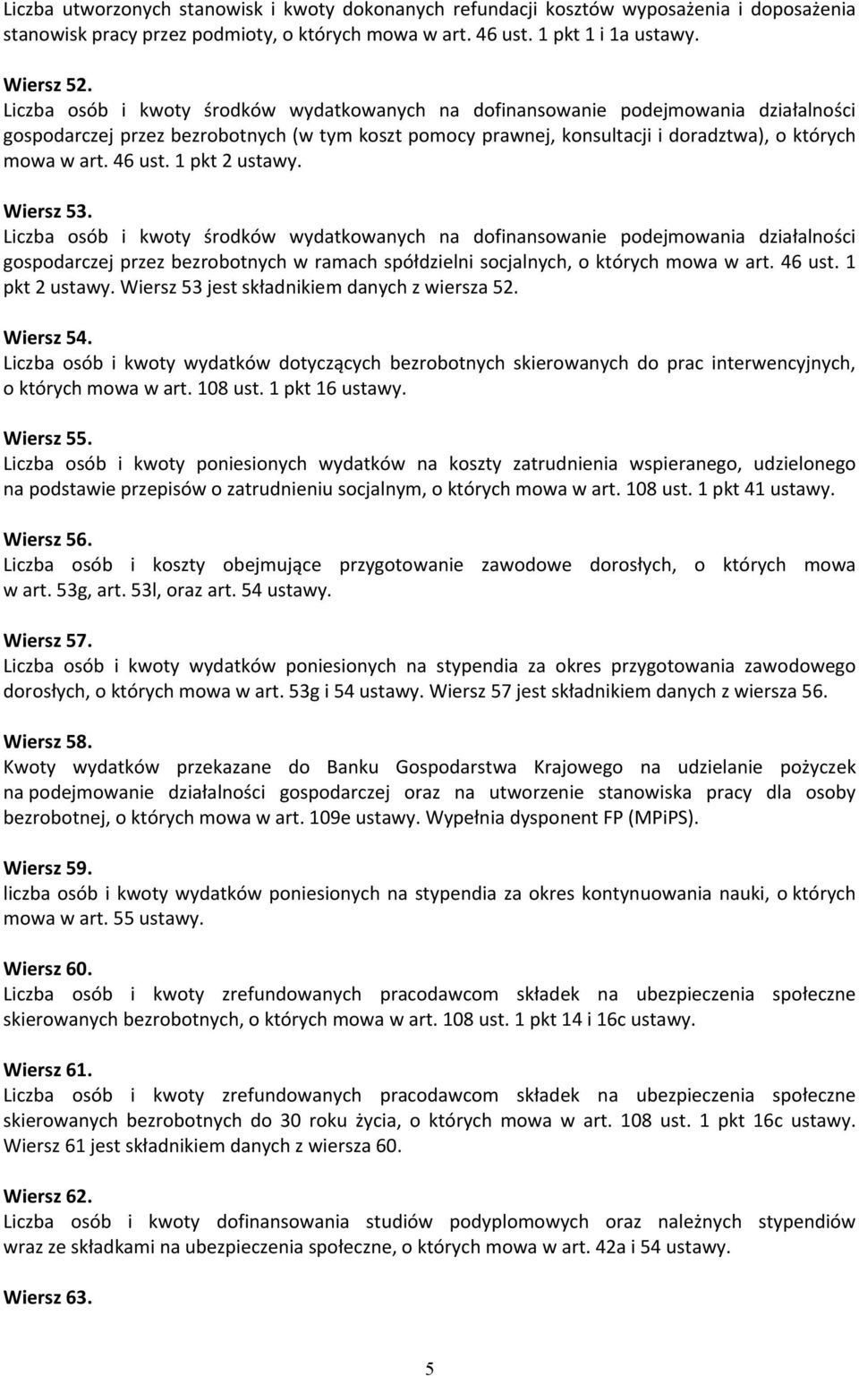 46 ust. 1 pkt 2 ustawy. Wiersz 53.