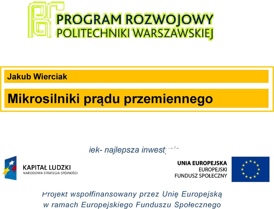 współfinansowany przez Unię Europejską