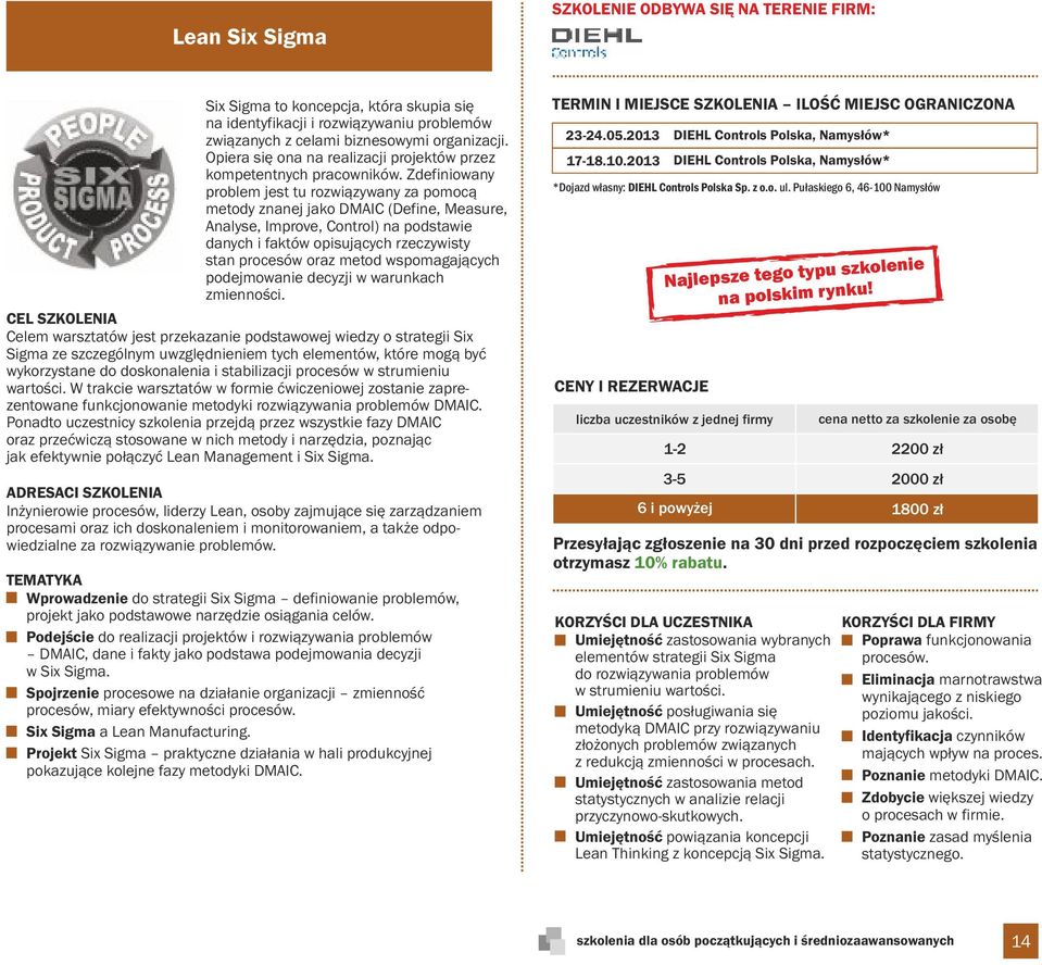 Zdefiniowany problem jest tu rozwiązywany za pomocą metody znanej jako DMAIC (Define, Measure, Analyse, Improve, Control) na podstawie danych i faktów opisujących rzeczywisty stan procesów oraz metod