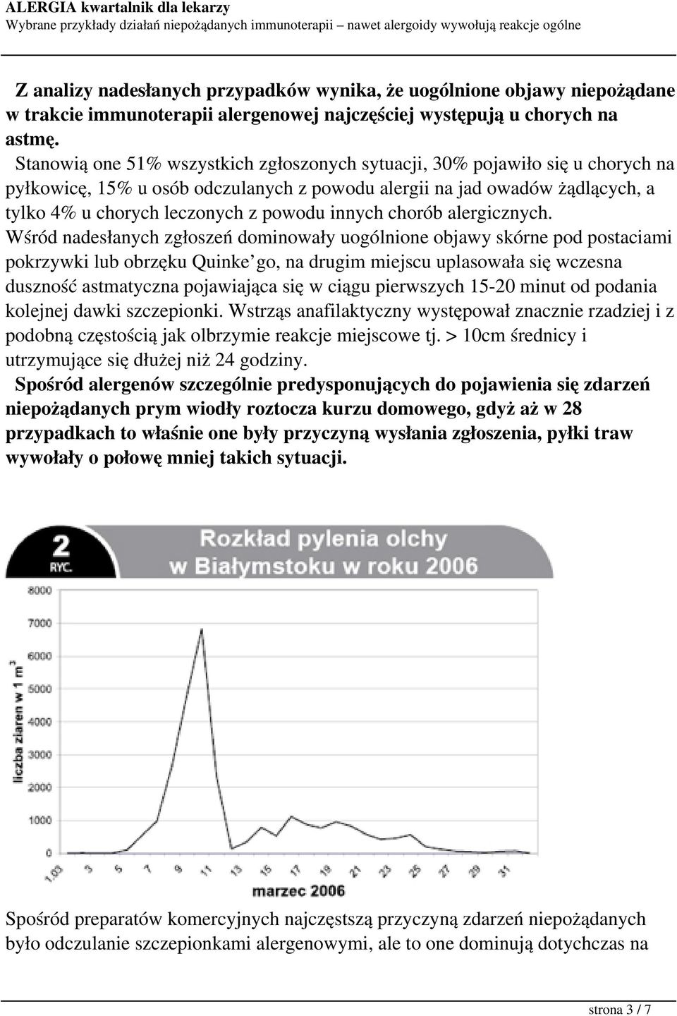 innych chorób alergicznych.