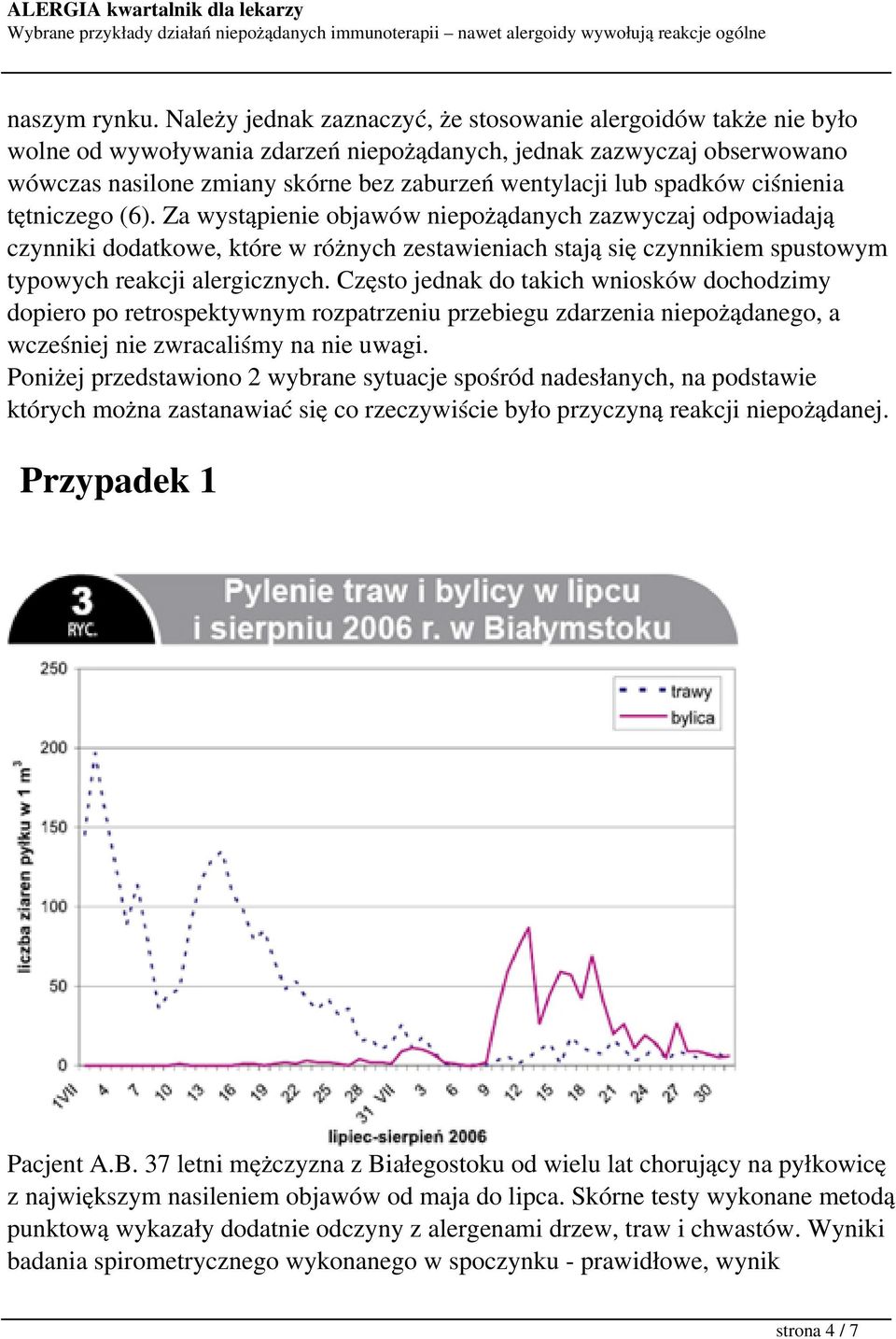 spadków ciśnienia tętniczego (6).