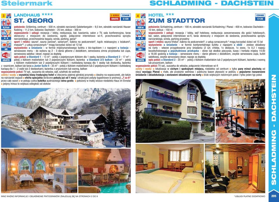 recepcja / lobby, restauracja, bar, kawiarnia, salon z TV, sala konferencyjna, taras słoneczny z miejscem do siedzenia, ogród, połączenie internetowe wi-fi, przechowalnia sprzętu narciarskiego,