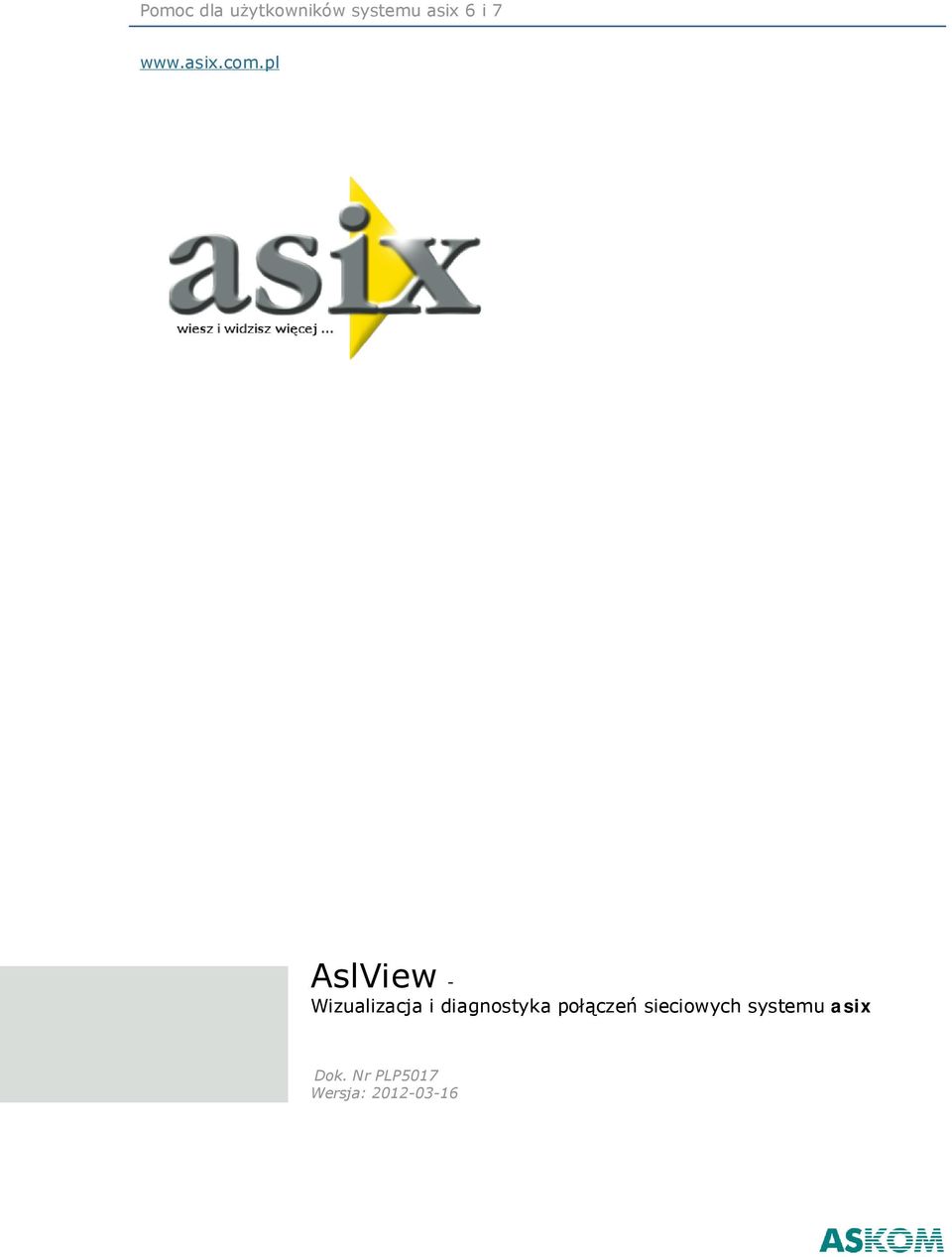 pl AslView - Wizualizacja i diagnostyka