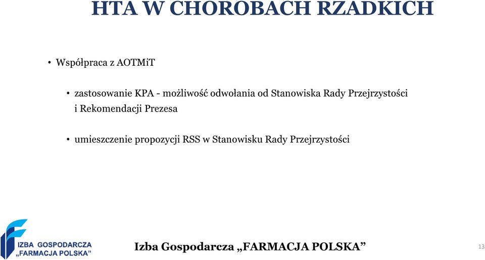 Stanowiska Rady Przejrzystości i Rekomendacji