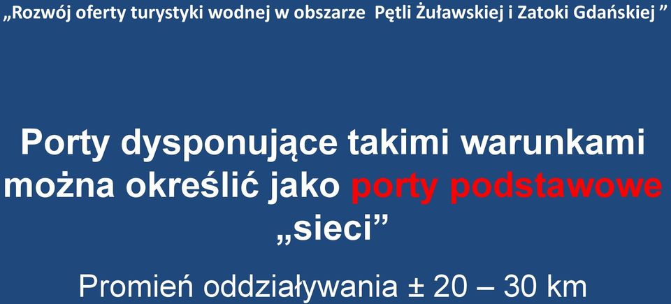 jako porty podstawowe sieci