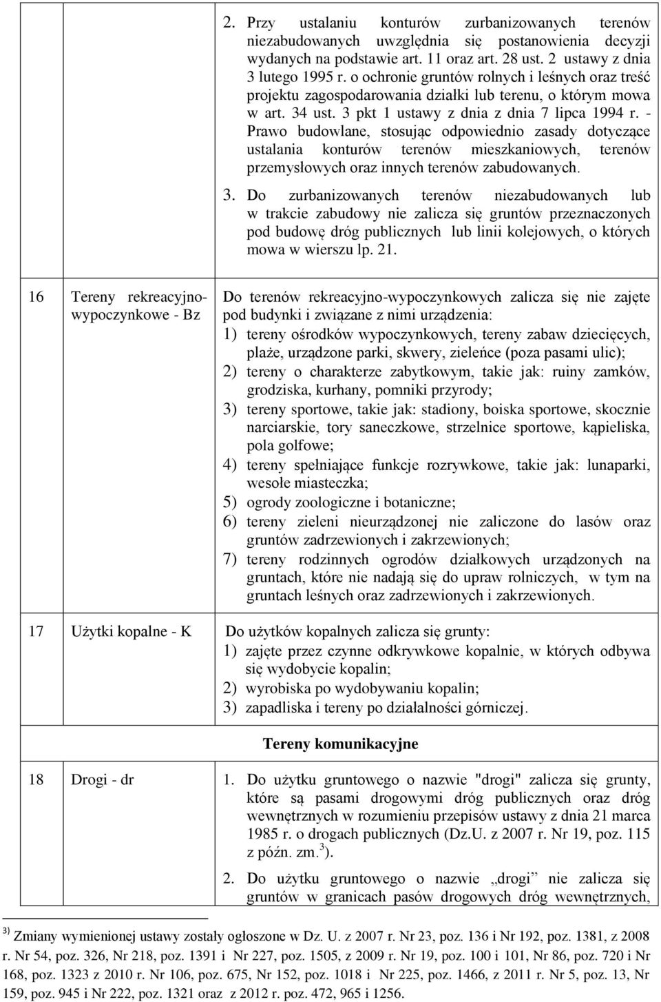 - Prawo budowlane, stosując odpowiednio zasady dotyczące ustalania konturów terenów mieszkaniowych, terenów przemysłowych oraz innych terenów zabudowanych. 3.