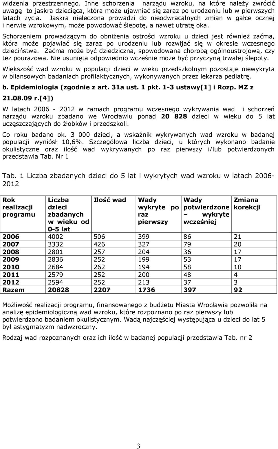 Schorzeniem prowadzącym do obniżenia ostrości wzroku u dzieci jest również zaćma, która może pojawiać się zaraz po urodzeniu lub rozwijać się w okresie wczesnego dzieciństwa.