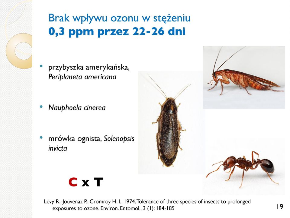 CxT Levy R., Jouvenaz P., Cromroy H. L. 1974.