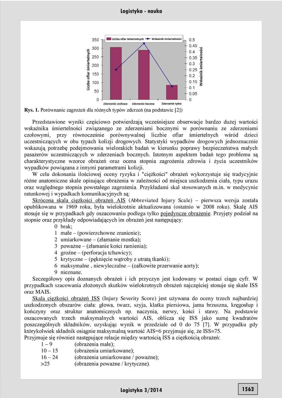 zderzeniami bocznymi w porównaniu ze zderzeniami czołowymi, przy równocześnie porównywalnej liczbie ofiar śmiertelnych wśród dzieci uczestniczących w obu typach kolizji drogowych.