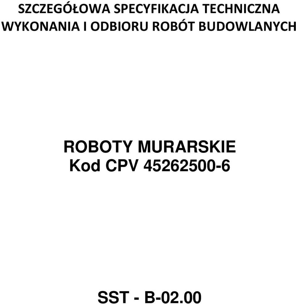 ROBÓT BUDOWLANYCH ROBOTY