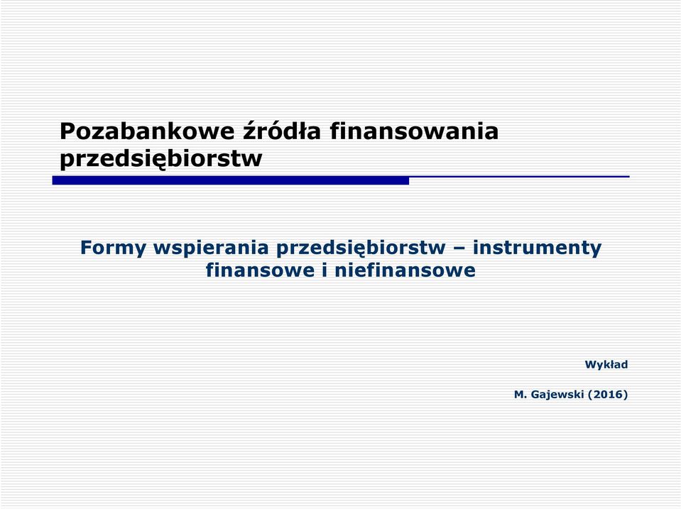 przedsiębiorstw instrumenty